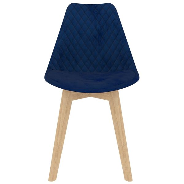 vidaXL Esszimmerst&uuml;hle 4 Stk. Blau Samt