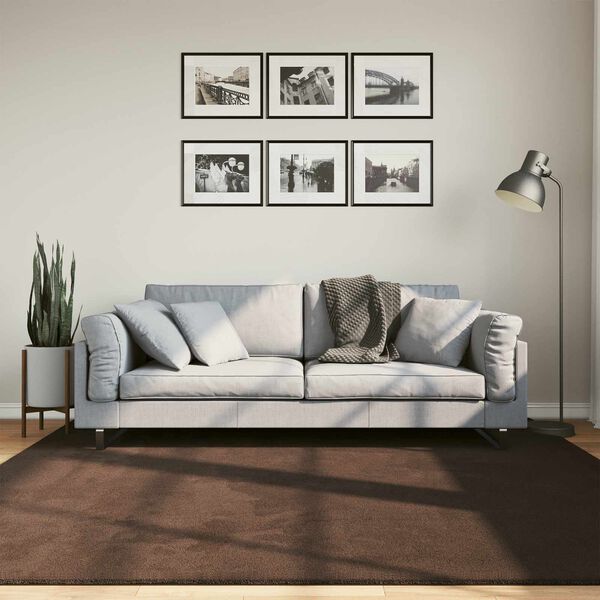 vidaXL Bereichsteppiche Quadratisch HUARTE Braun 200 x 200 cm