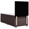 vidaXL Boxspringbett mit Matratze Dunkelbraun 90x190 cm Stoff