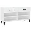 vidaXL Schuhschrank Wei&szlig; 102x35x55 cm Holzwerkstoff