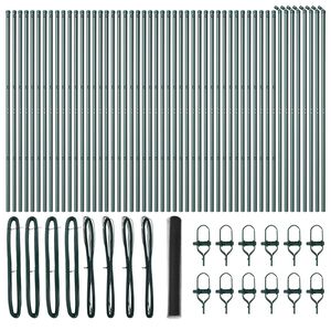 vidaXL Bodenmontierter Sechseckzaun 100 x 1,2 m Grau Netz