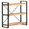 vidaXL B&uuml;cherregal 3 F&auml;cher 90x30x80 cm Mango Massivholz