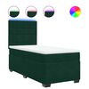 vidaXL Boxspringbett mit Matratze Dunkelgr&uuml;n 80x200 cm Samt