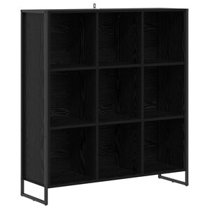 vidaXL B&uuml;cherregal Schwarz Eichen-Optik 99,5 x 30 x 108 cm