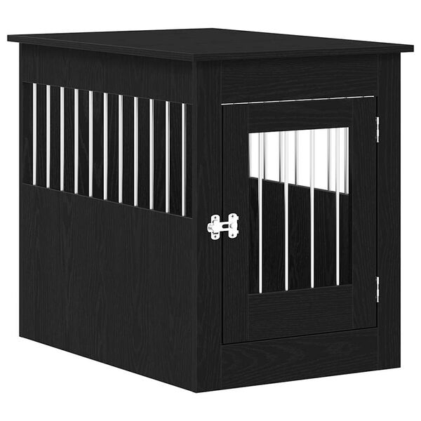 vidaXL Hundebox-M&ouml;bel Schwarze Eiche 55 x 80 x 68 cm Holzwerkstoff