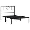 vidaXL Bettgestell mit Kopfteil Metall Schwarz 80x200 cm