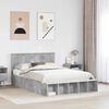 vidaXL Bettrahmen mit Regal Beton Grau 160 x 200 cm Holzwerkstoff