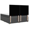 vidaXL Boxspringbett mit Matratze Dunkelgrau 200x200 cm Stoff