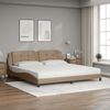 vidaXL Bett mit Matratze "Zadar" Cappuccino-Braun 200x200 cm Kunstleder