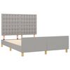 vidaXL Bettgestell ohne Matratze Hellgrau 140x200 cm Stoff