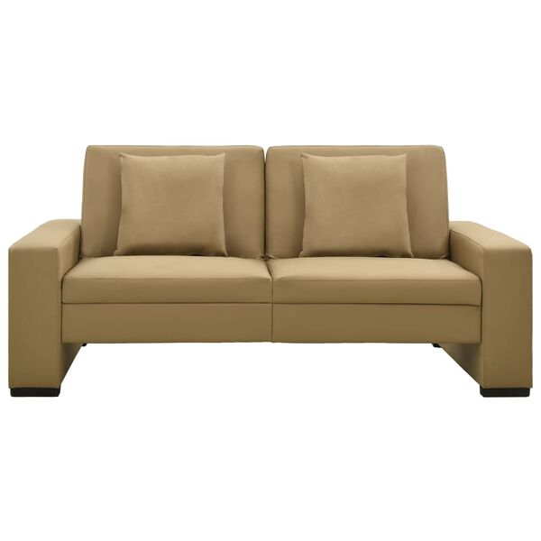 vidaXL Schlafsofa Cappuccino-Braun Kunstleder