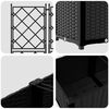 vidaXL Garten-Pflanzgef&auml;&szlig; 2 pcs Schwarz 80 x 40 x 143 cm Stahl