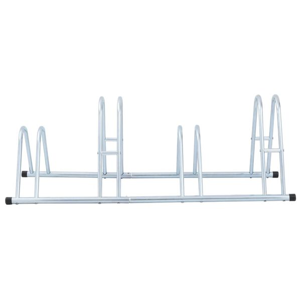 vidaXL Fahrradständer für 4 Fahrräder Freistehend Verzinkter Stahl