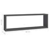 vidaXL W&uuml;rfelregale 4 Stk. Grau 80x15x26,5 cm Holzwerkstoff