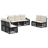 vidaXL Gartensofa-set 7 pcs Schwarz Poly-Rattan