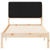 vidaXL Bettgestell mit gepolstertem Kopfteil Schwarz 90 x 190 cm