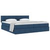 vidaXL Aufbewahrungsbett mit Matratze Blau 200 x 200 cm Holzwerkstoff