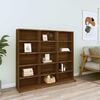 vidaXL CD-Regal Braun Eichen-Optik 100x23x89,5 cm Holzwerkstoff