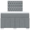 vidaXL Boxspringbett mit Matratze Hellgrau 120x190 cm Stoff