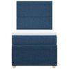 vidaXL Boxspringbett mit Matratze Blau 100x200 cm Stoff