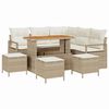 vidaXL Garten-Sofa-Set 9 stk. 8-Sitzanzahl Beige und Creme