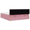 vidaXL Ottoman-Bett mit Matratzen Rosa 180x200 cm Samt