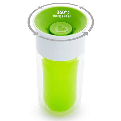 Munchkin Isolierter Trinkbecher Miracle 360° Personalisierbar Grün