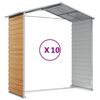 vidaXL Ger&auml;tehaus Hellbraun 191x895x198 cm Verzinkter Stahl