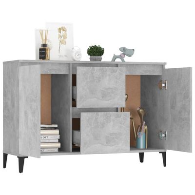 vidaXL Sideboard Betongrau 104x35x70 cm Holzwerkstoff