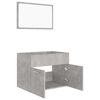 vidaXL 2-tlg. Badm&ouml;bel-Set Betongrau Holzwerkstoff