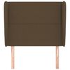 vidaXL Kopfteil mit Ohren Dunkelbraun 103x23x118/128 cm Stoff