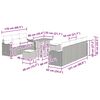 vidaXL Garten-Sofa-Set mit Kissen mit Speicher 10 pcs Beige und Creme