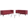 vidaXL 2-tlg. Chesterfield-Sofa-Set Weinrot Kunstleder