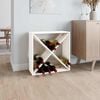 vidaXL Weinregal Wei&szlig; 62x25x62 cm Massivholz Kiefer