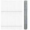 vidaXL Zaun mit Pfosten Silber 1 x 100 m Stahl