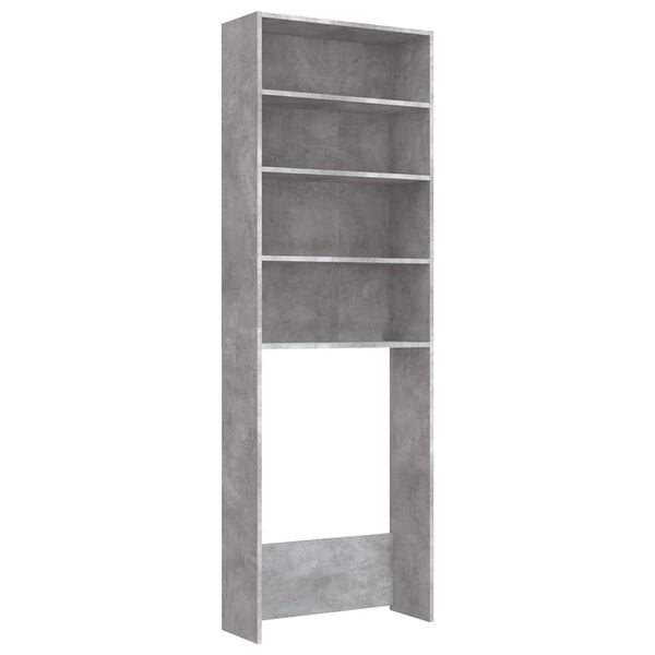 vidaXL Waschmaschinenschrank Betongrau 64x24x190 cm