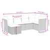 vidaXL 6-tlg. Garten-Sofagarnitur mit Kissen Grau Poly Rattan