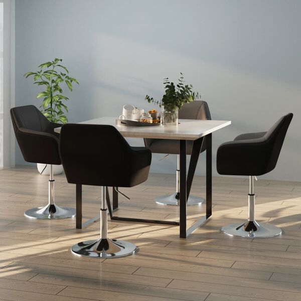 vidaXL Esszimmerst&uuml;hle 4 Stk. Grau Kunstleder