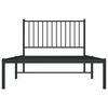 vidaXL Bettgestell mit Kopfteil Metall Schwarz 100x190 cm