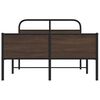 vidaXL Bettgestell ohne Matratze 135x190 cm Braun Eichen-Optik