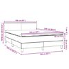 vidaXL Boxspringbett mit Matratze & LED Rosa 160x220 cm Samt