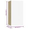vidaXL TV-Schr&auml;nke 7 Stk. Wei&szlig; Sonoma-Eiche 30,5x30x60cm Holzwerkstoff