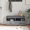 vidaXL Flurbank mit Kissen mit Speicher Graues Sonoma 100 x 38 x 46 cm