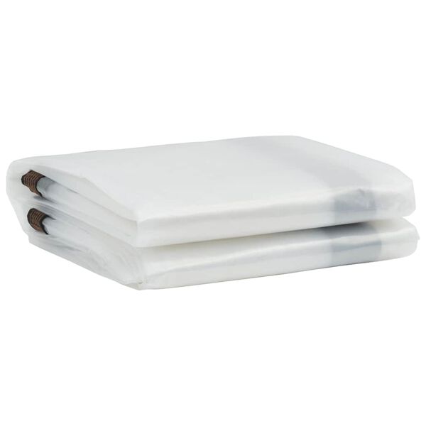 vidaXL Transparente Plane mit &Ouml;sen 10x10 m Polyethylen