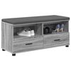 vidaXL Flurbank mit Kissen mit Speicher Graues Sonoma 100 x 38 x 46 cm