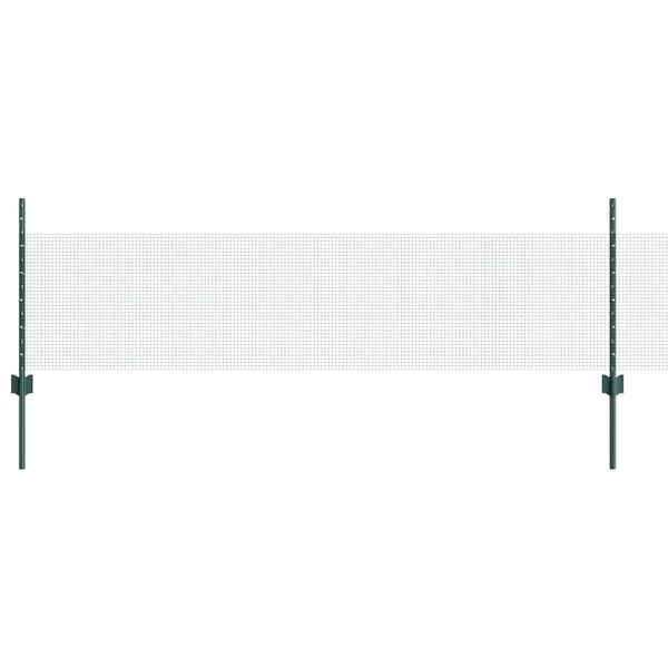 vidaXL Zaun mit Pfosten Gr&uuml;n 0,5 x 50 m Stahl und PVC