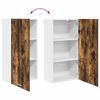 vidaXL H&auml;ngeschrank Ger&auml;ucherte Eiche und Wei&szlig; 50 x 31 x 100 cm