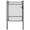 vidaXL Zauntor BAARLO 100 x 125 cm Metall Schwarz Abschlie&szlig;bar