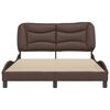 vidaXL Bettgestell ohne Matratze "Hvar" Braun 140x190 cm Kunstleder