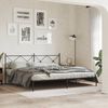 vidaXL Bettgestell mit Kopfteil Metall Schwarz 193x203 cm